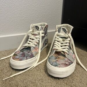 Vans floral ski high vans